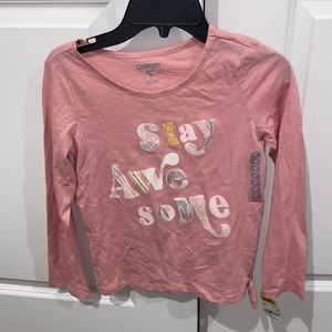 Girl long sleeve tee, size 8. New with tag.